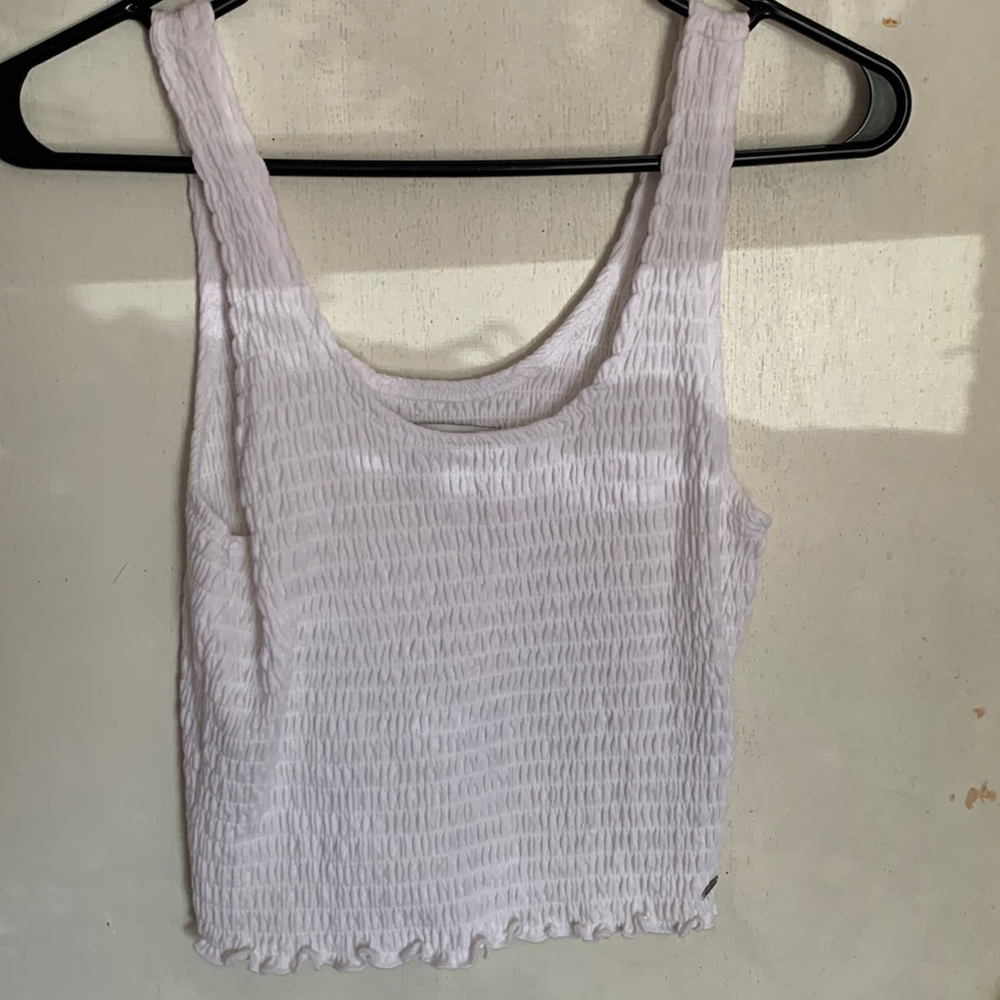 White Smocked Tank Top